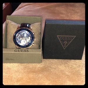 Guess Men’s Watch with leather band